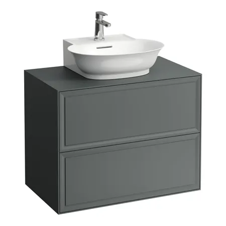 Laufen New Classic Тумба с раковиной, 2 ящиками, подвесная, цвет: серый