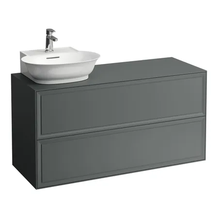 Laufen New Classic Тумба с раковиной, SX, 2 ящика, подвесная, цвет: серый