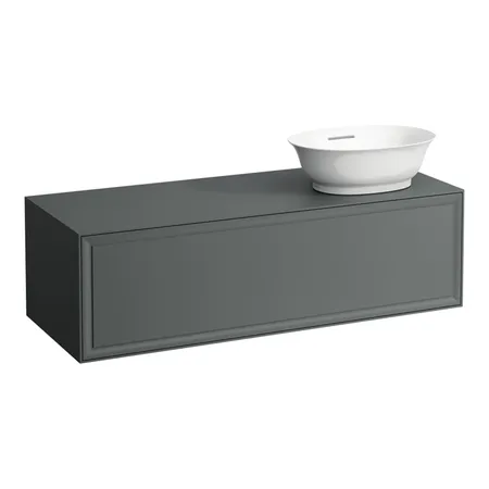 Laufen New Classic Тумба с раковиной, DX, 1 ящик, подвесная, цвет: серый
