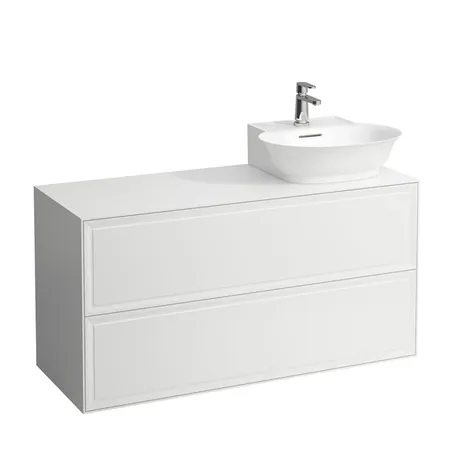 Laufen New Classic Тумба с раковиной, DX, 2 ящика, подвесная, цвет: белый глянцевый