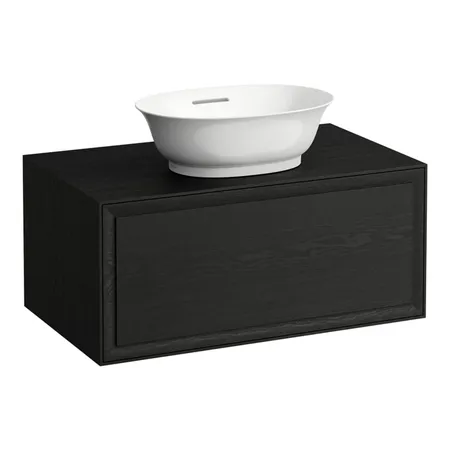 Laufen New Classic Тумба с раковиной, 1 ящик, подвесная, цвет: черный дуб