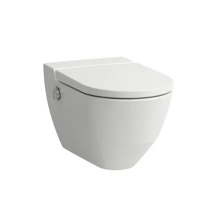 Laufen Cleanet Navia Унитаз-биде подвесной, безободковый в комплекте с сиденьем, микролифт, цвет: белый матовый