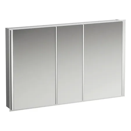 Laufen Frame 25 Зеркальный шкаф, 3 двери, LED подсветка, подсветка снизу, сенсорный выключатель, 2 розетки