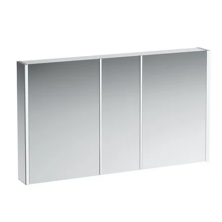 Laufen Frame Зеркальный шкаф, LED-подсветка, алюминий, 3 двери, 2 розетки