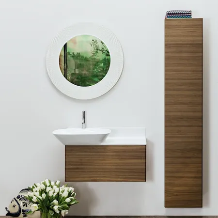 Laufen INO Шкаф подвесной, с 1 дверцей, SX, цвет: темный орех