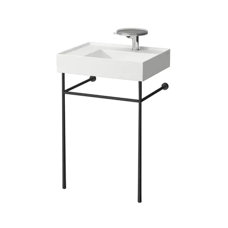 Laufen Kartell Консоль, с раковиной на 1 отв, напольная, Sx, покрытие LCC, цвет: черный матовый