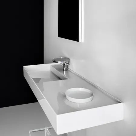 Laufen Kartell Раковина, 1 отв, полка справа, покрытие LCC, цвет: белый