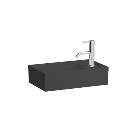 Laufen Kartell Раковина, 1 отв, без перелива, цвет: черный глянцевый