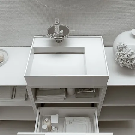 Laufen Kartell Раковина, 1 отв, без перелива, полка справа, цвет: белый