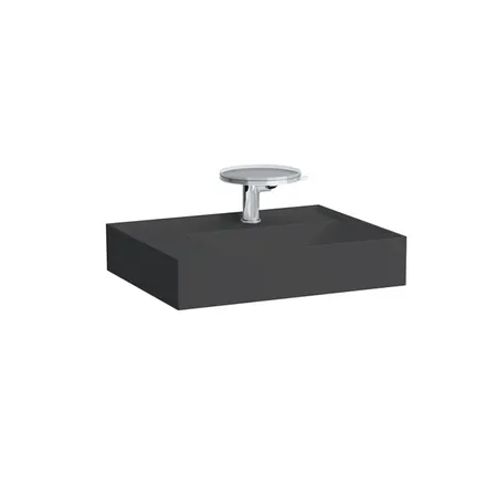 Laufen Kartell Раковина, 1 отв, без перелива, цвет: черный глянцевый