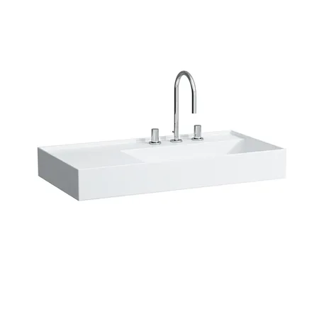 Laufen Kartell Раковина, 3 отв, без перелива, покрытие LCC, цвет: белый