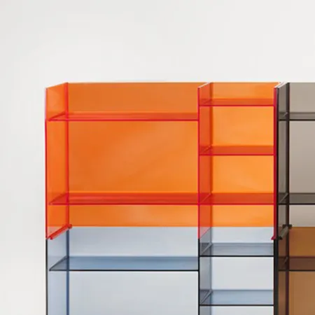 Laufen Kartell Стеллаж, пластик, напольный, цвет: оранжевый