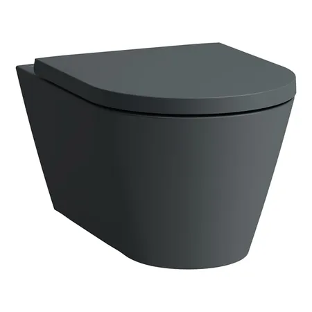 Laufen Kartell Унитаз подвесной, Rimless, c покрытием LCC, цвет: графит матовый