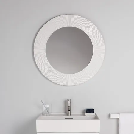 Laufen Kartell Зеркало круглое, настенное, без подсветки, цвет: белый