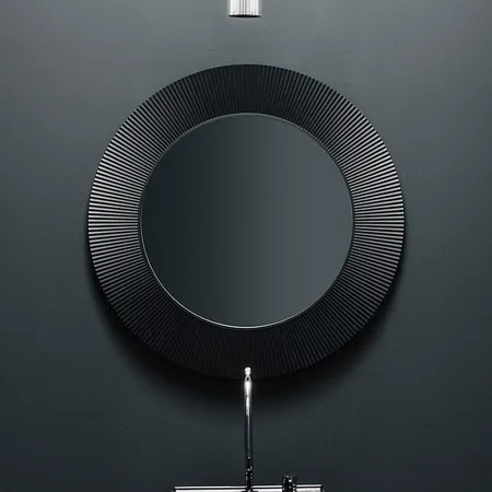 Laufen Kartell Зеркало круглое, настенное, без подсветки, цвет: черный
