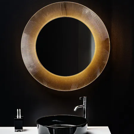 Laufen Kartell Зеркало круглое, настенное, без подсветки, цвет: янтарь