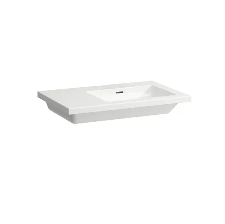 Laufen Kiving Square раковина-столешница, полка слева, без отверстия для смесителя, цвет:белый