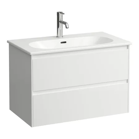 Laufen Lua База подвесная, с раковиной, с 1 отв, 2 ящика, цвет: белый матовый