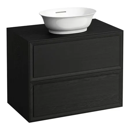 Laufen New Classic База подвесная с раковиной, 2 ящика, цвет: черный дуб