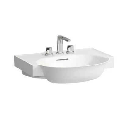 Laufen New Classic Раковина накладная, с 3 отв, с переливом, с покрытием Clean Coat LCC, цвет: белый