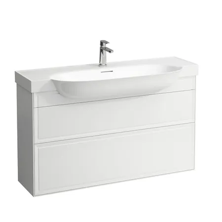Laufen New Classic Тумба с раковиной, 2 ящика, подвесная, цвет: белый матовый