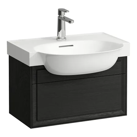 Laufen New Classic Тумба с раковиной, 1 ящик, подвесная, цвет: черный дуб