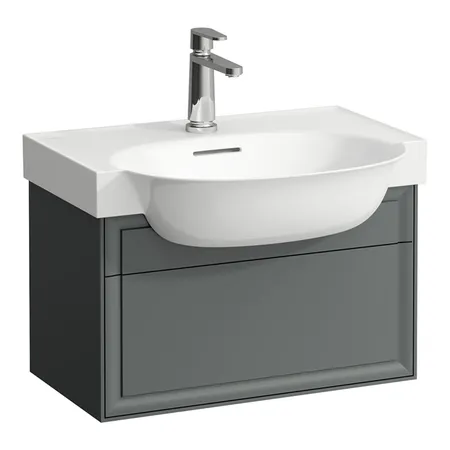 Laufen New Classic Тумба с раковиной, 1 ящик, подвесная, цвет: серый