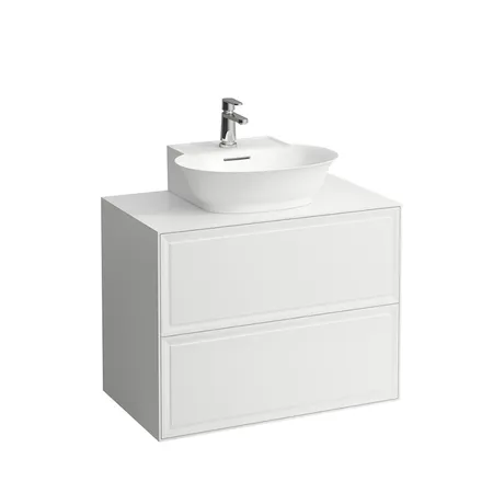 Laufen New Classic Тумба с раковиной, 2 ящиками, подвесная, цвет: белый глянцевый