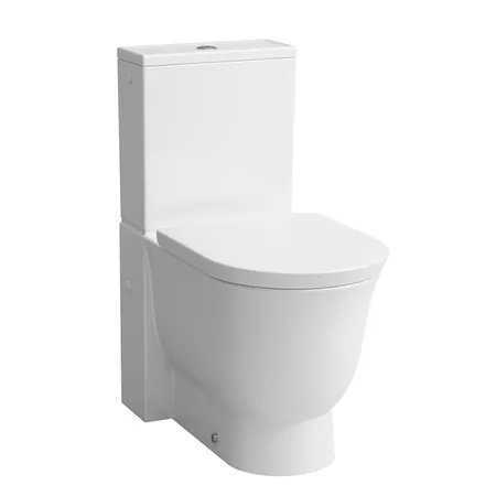 Laufen New Classic Унитаз моноблок безободковый, выпуск универсальный, подвод воды снизу слева, цвет: белый