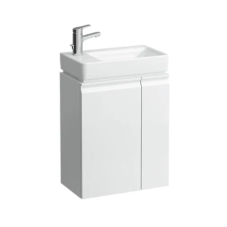 Laufen Pro База с раковиной, петли слева, полки справа, 1 дверка, подвесная, цвет: белый