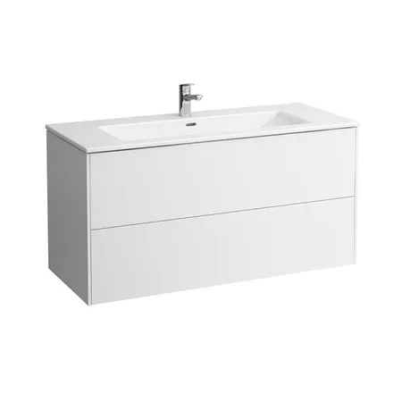 Laufen Pro S Комплект, раковина и база, с 2 ящиками с мех. push-and-pull, цвет: белый матовый