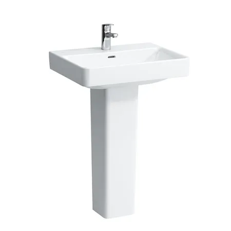 Laufen Pro S Раковина, с пьедесталом, подвесная, с 1 отв, с переливом, цвет: белый