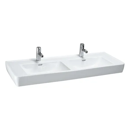 Laufen Pro S Раковина двойная, с 1 отв, на каждую раковину, цвет: белый глянцевый