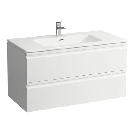 Laufen PRO S Тумба подвесная, с раковиной Slim, 2 ящика, вкл. комплект органайзер, цвет: белый глянцевый