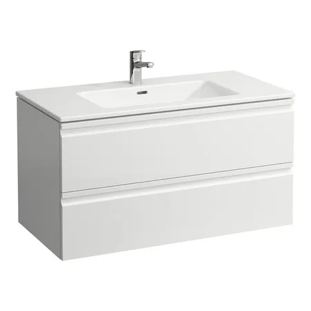 Laufen PRO S Тумба подвесная, с раковиной Slim, 2 ящика, вкл. комплект органайзер, цвет: белый матовый