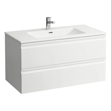 Laufen Pro S Тумба с раковиной, с механизмом мягкого закрывания, с 2 ящиками, с 1 отв, подвесная, цвет: белый глянцевый