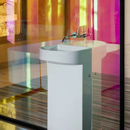 Laufen Sonar Раковина, без отв, без перелива, напольная, цвет: белый