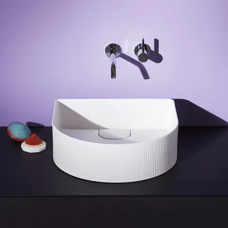 Laufen Sonar Раковина, накладная, без отв, без перелива, с текстурой, цвет: белый глянцевый