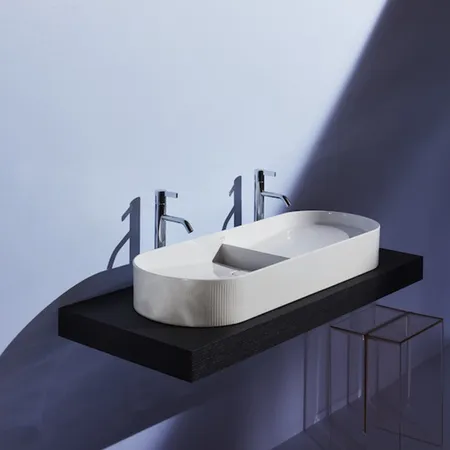 Laufen Sonar Раковина, без отв, двойная, без перелива,с наружным декором, цвет: белый