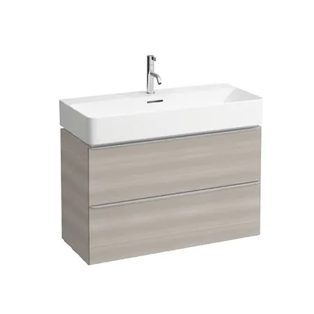 Laufen Space Тумба с раковиной, 2 ящика, подвесная, цвет: орех