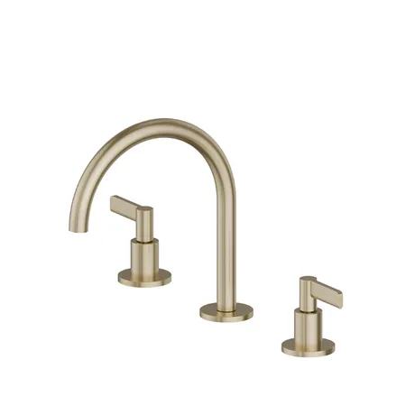Newform Blink Chic Смеситель для раковины, 3 отв, цвет: PVD brushed pale gold