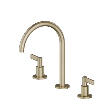 Newform Blink Chic Смеситель для раковины, 3 отв, высокий, цвет: PVD brushed pale gold