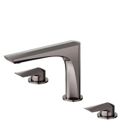 Newform Delta Zero Смеситель для раковины, 3 отв, цвет: PVD gun metal