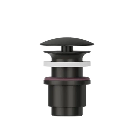 Newform Донный клапан, свободный слив, для раковины без перелива, Н min 25 - max, цвет: carbon satin