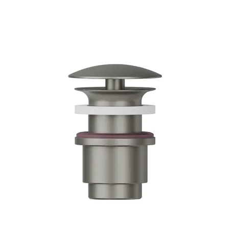 Newform Донный клапан, свободный слив, для раковины без перелива, Н min 25 - max, цвет: titanium satin