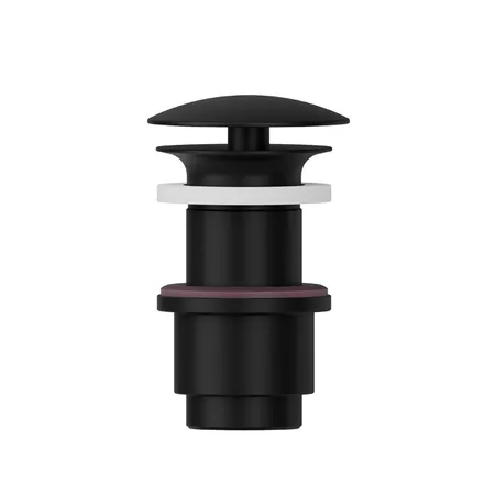 Newform Донный клапан, свободный слив, для раковины без перелива, Н min 40 - max, цвет: черный матовый