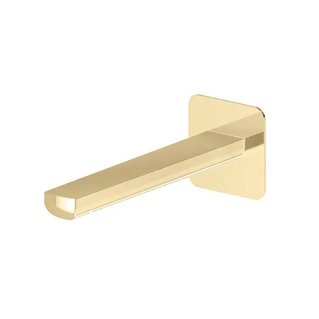 Newform Haka Излив для раковины, настенный, с подключением на 1/2”, цвет: PVD brushed gold