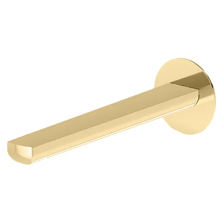 Newform Haka Излив для раковины, настенный, с подключением на 1/2”, цвет: PVD brushed gold