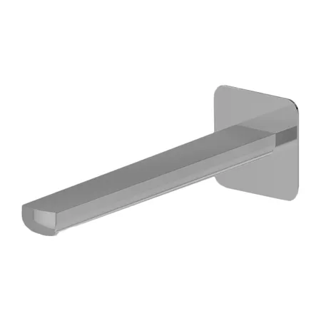 Newform Haka Излив для раковины, настенный, с подключением на 1/2”, цвет: PVD brushed stainless steel