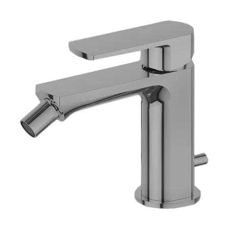 Newform Haka Смеситель для биде, 1 отв, с донным клапаном, цвет: PVD brushed stainless steel